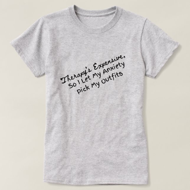 Camiseta Minha Ansiedade me apanha (Frente do Design)