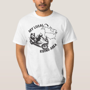Camiseta Minha área de montada local - eu estive em toda