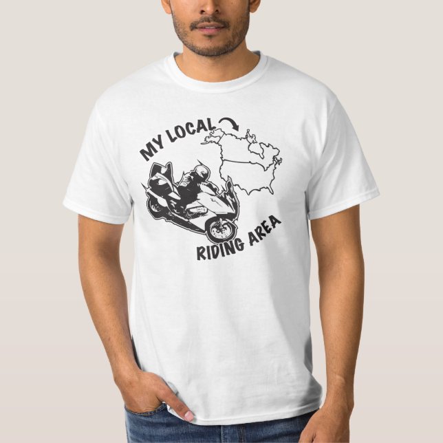Camiseta Minha área de montada local - eu estive em toda (Frente)