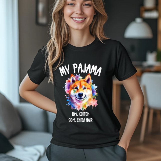 Camiseta Minha Arte Pajama Shiba (Criador carregado)