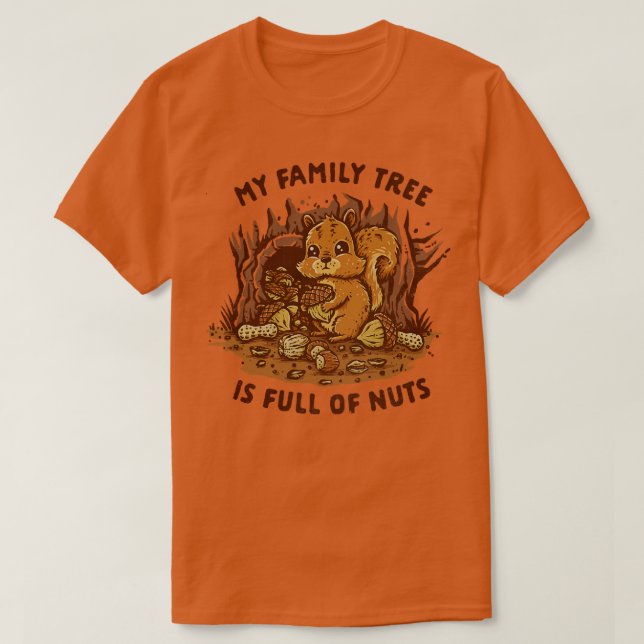 Camiseta Minha árvore familiar é Cheio de Loucos (Frente do Design)