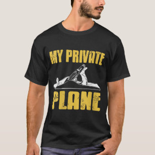 Camiseta Minha Avião Particular Humor de Ferramenta Manual