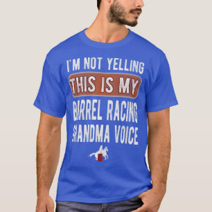 Camiseta Minha Avó de Barrel Racing Voz Barrel Racer Avô