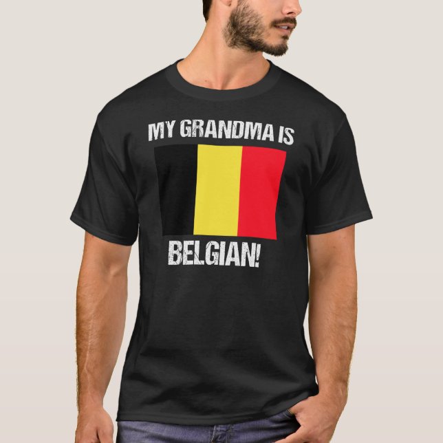 Camiseta Minha Avó É Orgulho Belga design (Frente)