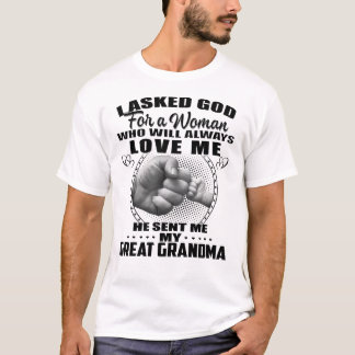 Camiseta Minha avó Excelente Eu Perguntei A Deus