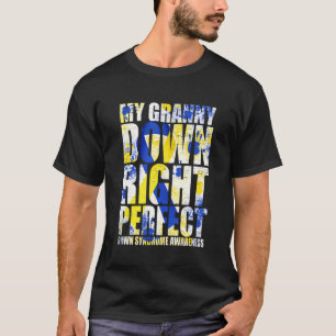 Camiseta Minha avó lá para baixo Síndrome Perfeito para Bai