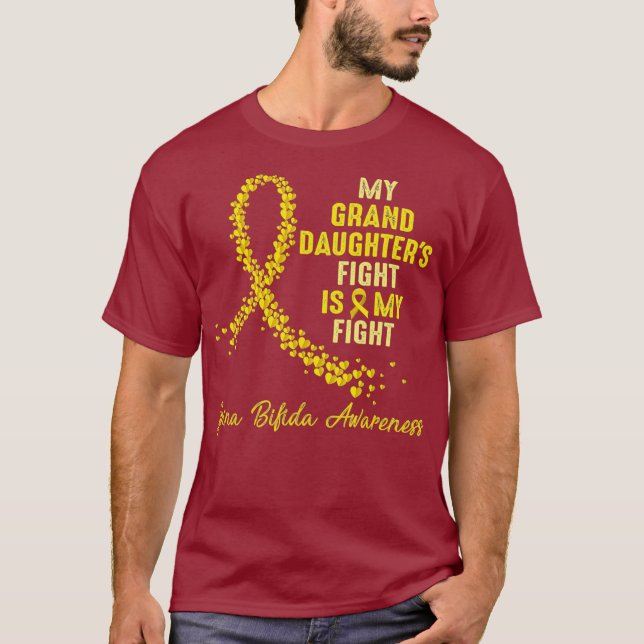 Camiseta Minha avó luta é minha luta Spina Bifida (Frente)