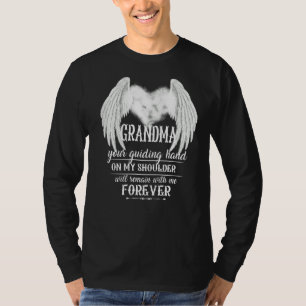 Camiseta Minha Avó Sua Mão Guiante No Meu Ombro Irá