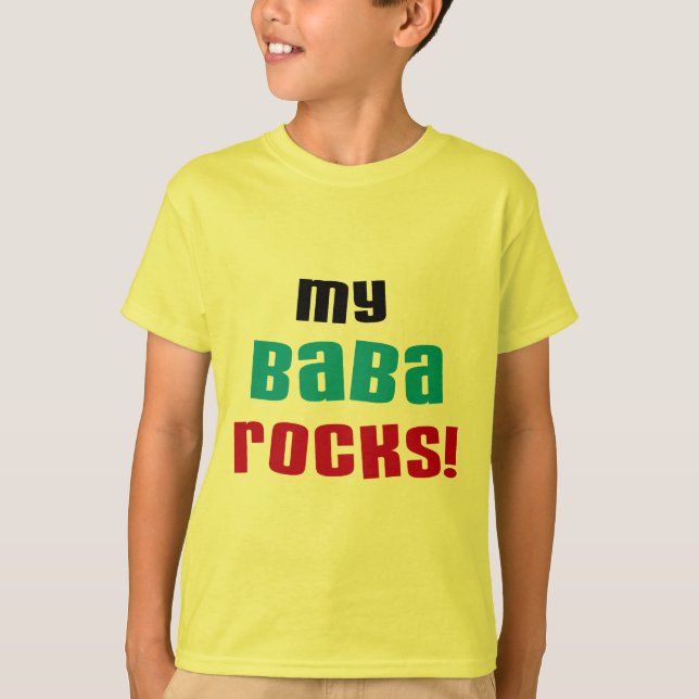 Camiseta Minha Baba Rocks T-shirts e presentes (Frente)