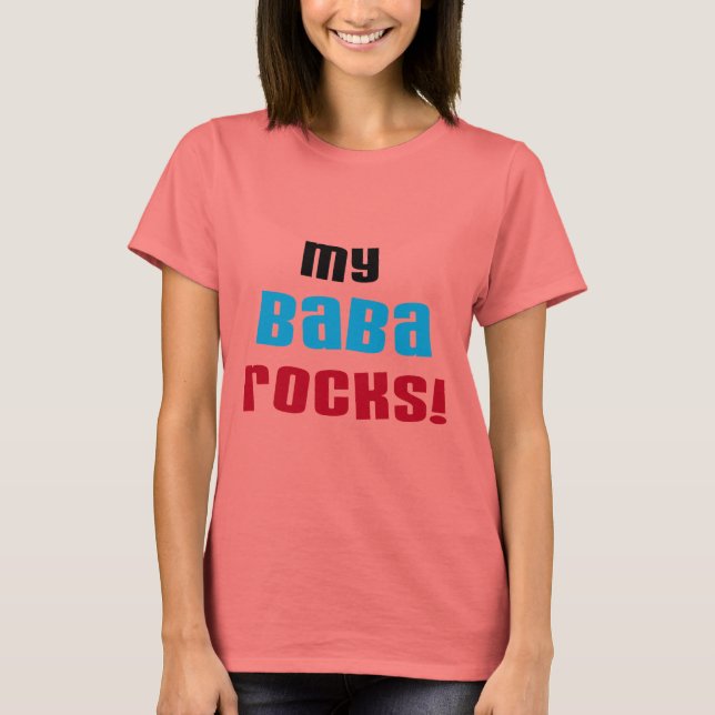 Camiseta Minha Baba Rocks T-shirts e presentes (Frente)
