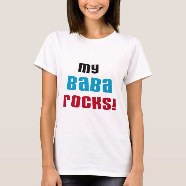 Camiseta Minha Baba Rocks T-shirts e presentes (Frente)
