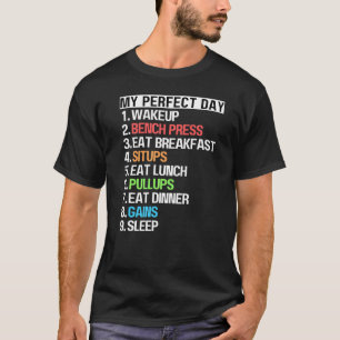 Camiseta Minha Bancada de Supino do Dia Sentar Puxadas Trei