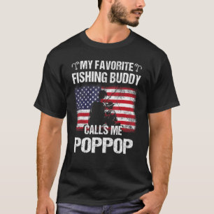 Camiseta Minha bandeira favorita de pesca Me Chama de Vô Vô