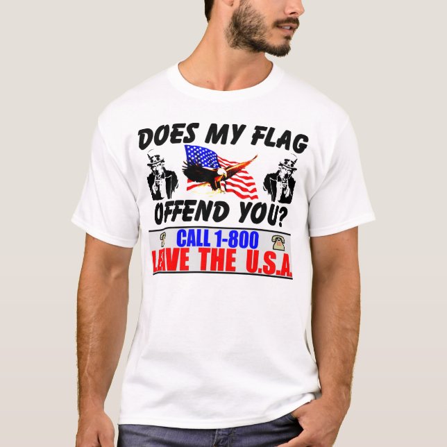 Camiseta Minha bandeira ofende-o? (Frente)