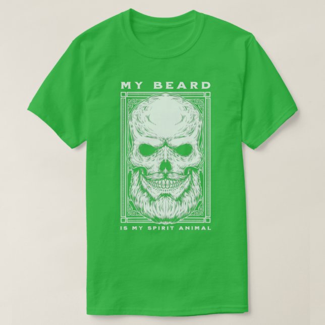 Camiseta Minha Barba É Meu Presente De Animal Espiritual (Frente do Design)
