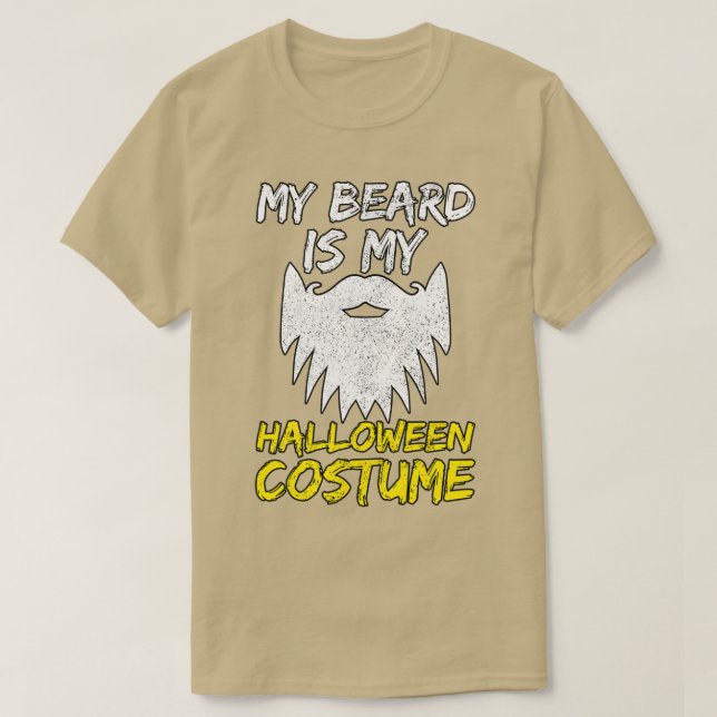 Camiseta Minha Barba É Minha Figurina De Halloween 6 (Frente do Design)