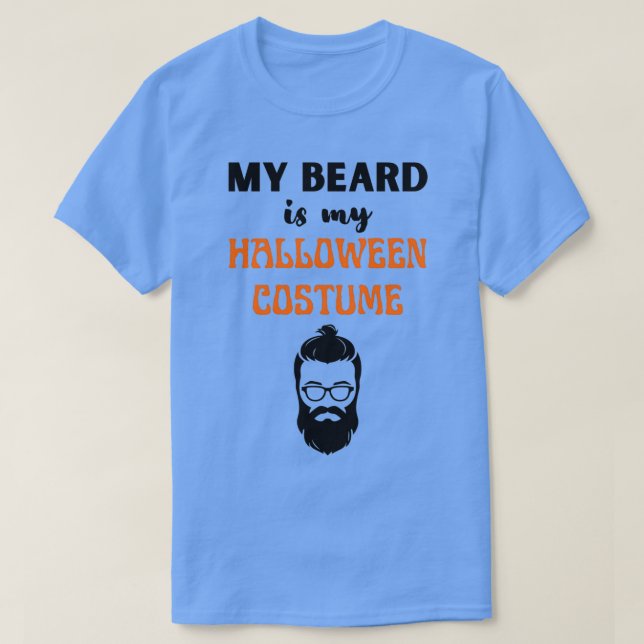 Camiseta Minha Barba É Minha Figurinha De Halloween 14 (Frente do Design)