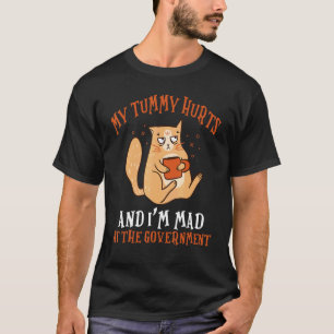 Camiseta Minha Barriga Dói E Estou com Raiva Gato de Hall