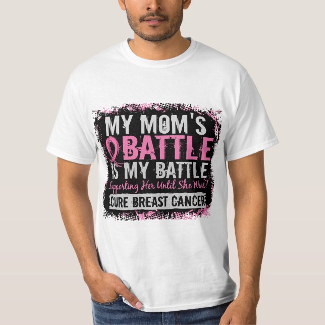 Camiseta Minha Batalha Demais 2 Canceres Mamãe (Frente)