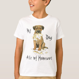 Camiseta Minha beira Terrier comeu meus trabalhos de casa