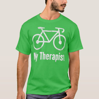 Camiseta Minha Bicicleta Terapêutica Engraçada Andando