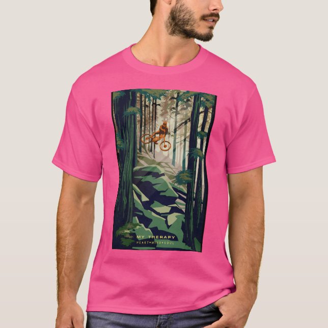 Camiseta Minha bicicleta Therapy Mountain (Frente)