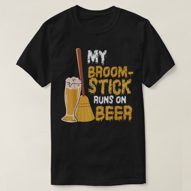 Camiseta Minha Boca-Cola Funciona Na Cerveja - Bruxa Dia de (Frente do Design)