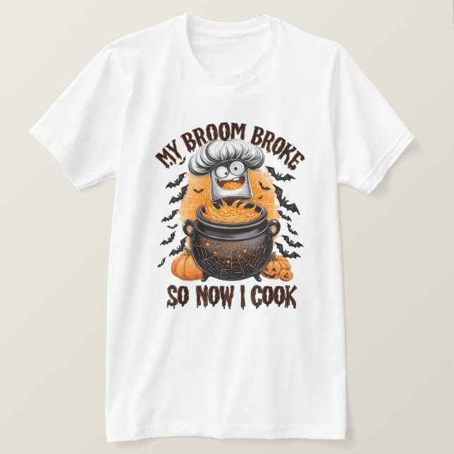 Camiseta Minha Broca Quebrou Então Agora Eu Cozinho - Chef  (Frente do Design)