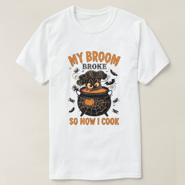 Camiseta Minha Broca Quebrou Então Agora Eu Cozinho - Chef  (Frente do Design)