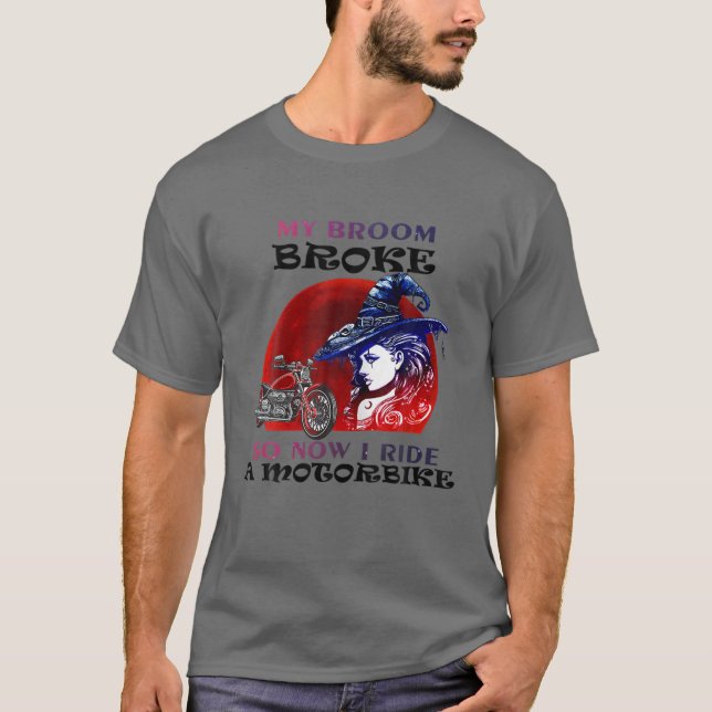 Camiseta Minha Broca Quebrou Então Agora Eu Passo Uma Moto  (Frente)