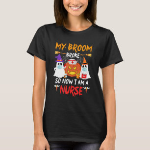 Camiseta Minha Broom partiu agora sou enfermeira Bruxas Fel
