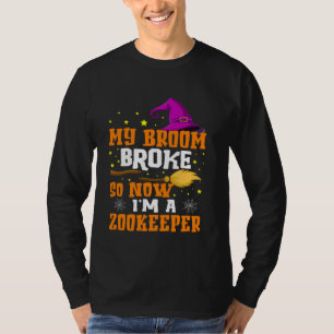 Camiseta Minha Broom partiu, agora sou um Zookeeper Hallowe