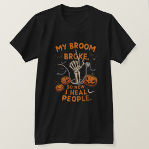 Camiseta Minha Broom Quebrou Então Agora Eu Curto Pessoas -