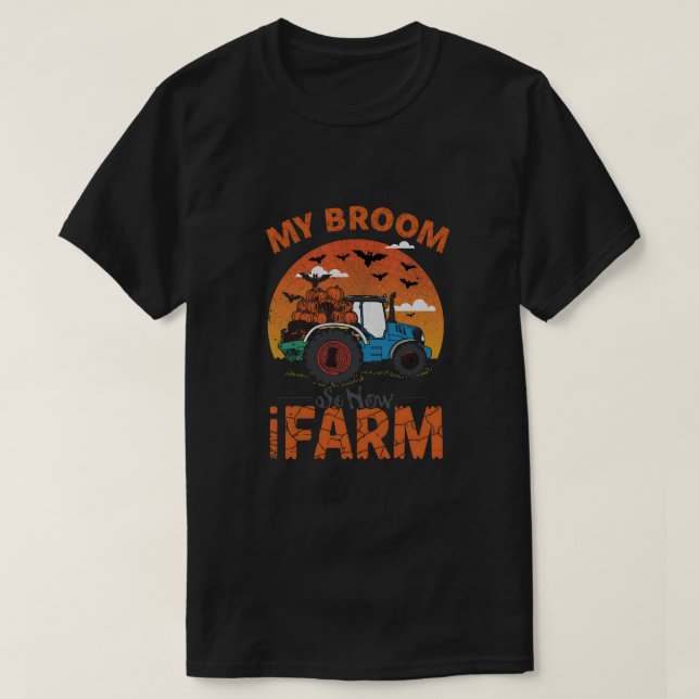 Camiseta Minha Broom Quebrou Então Agora Eu Fazenda - Engra (Frente do Design)