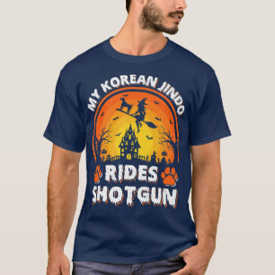 Camiseta Minha Bruxa de Cachorro Jindo Coreana Atirou no Ha