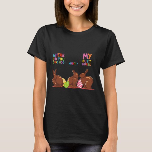 Camiseta Minha Bunda Dói O Que Onde Páscoa Coelhinho Da Pás (Frente)