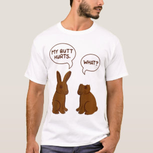 Camiseta Minha Bunda Dói Que Mordida Divertida de Chocolate