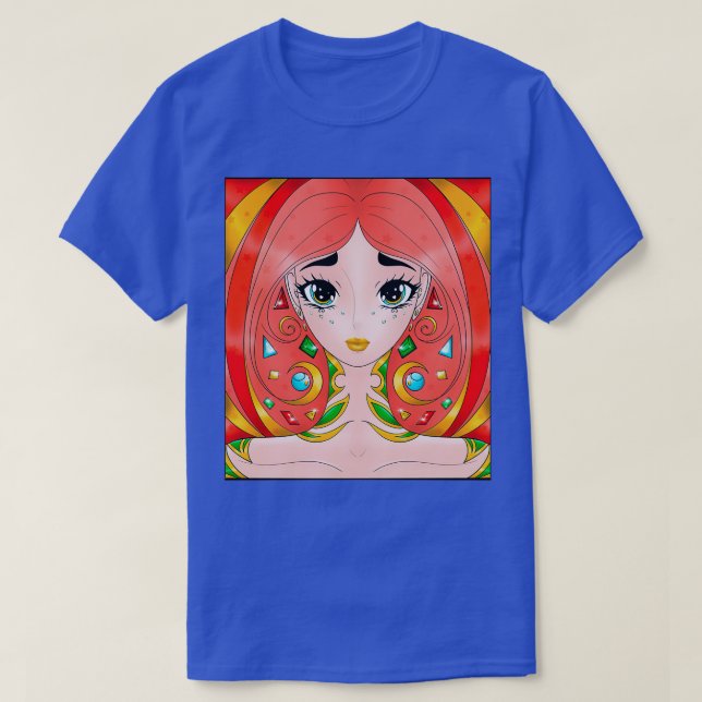 Camiseta Minha cabeça vermelha 3 (Frente do Design)