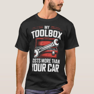 Camiseta Minha Caixa de Ferramentas Custa Mais Que Seu Carr