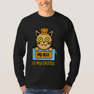 Camiseta Minha Caixa É Meu Castelo Assinar Que Meu Gato Gos