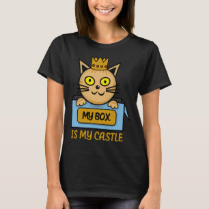 Camiseta Minha Caixa É Meu Castelo Assinar Que Meu Gato Gos