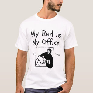 Camiseta Minha cama é o meu escritório