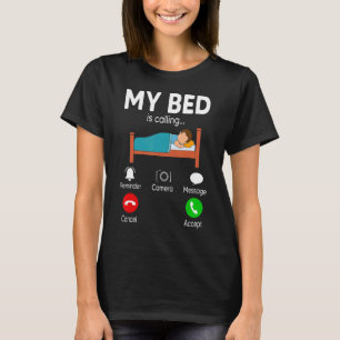 Camiseta Minha Cama Está Chamando A Tela Telefônica De Nápo