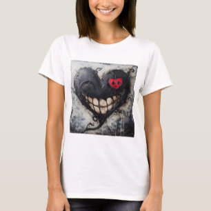 Camiseta Minha Camisinha de T-Shirt do Coração Negro