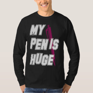 Camiseta Minha Caneta É Muito Humor, Sarcástica Piada Estra