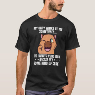Camiseta Minha Capy me piscar os olhos às vezes Engraçado C