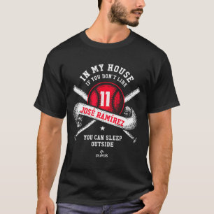 Camiseta Minha Casa Divertida Jose Ramirez Mlbpa Mlb