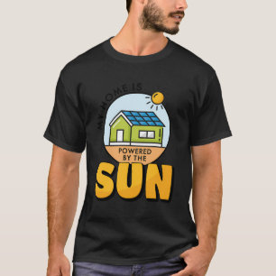 Camiseta Minha Casa É Acionada Pelo Painel Solar Do Sol