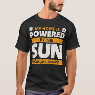 Camiseta Minha Casa É Acionada Pelo Painel Solar Do Sol
