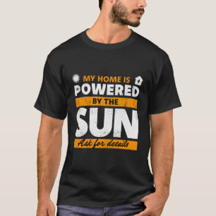 Camiseta Minha Casa É Acionada Pelo Painel Solar Do Sol